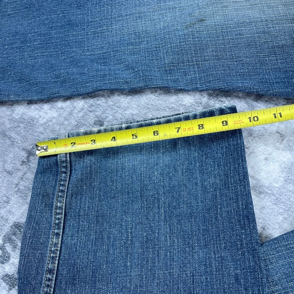 Levi Strauss & CO Mens 36x32 569 Loose Straight Denim Jeans Blue Solid Baggy - Picture 9 of 13